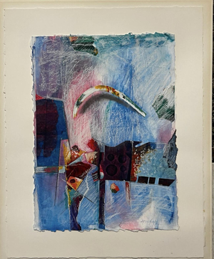 Apolinary Smolarek, Abstract Composition, 1980s, Mixed Media on Paper