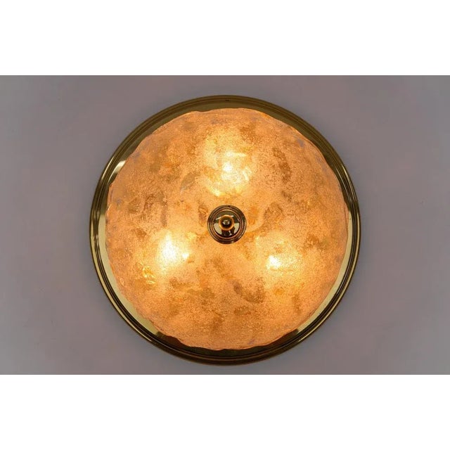 Murano Ice Glass Flush Mount, Germany, 1960s For Sale - Image 6 of 11