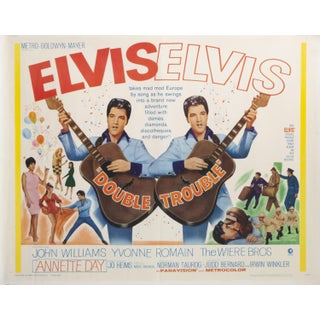 1967 Elvis Presley Double Trouble Film Original Movie Poster For Sale
