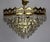 Gold Vintage Gilded Metal and Crystal Chandelier, 1990s For Sale - Image 8 of 11