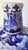 Classic Blue and White Porcelain Round Vase Intricate Hand-Painted For Sale - Image 4 of 11