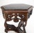 Wood Heavily Pierce Carved Walnut Hexagon Marble Top Swann Bird Motive Stand Pedestal For Sale - Image 7 of 13