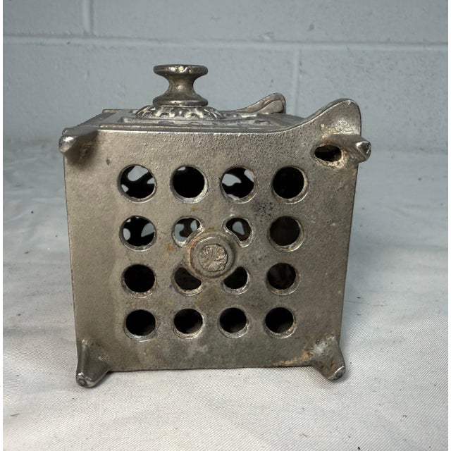 Antique 19th Century Cast Iron Star Safe Lock Deposit Coin Still Bank For Sale - Image 9 of 11