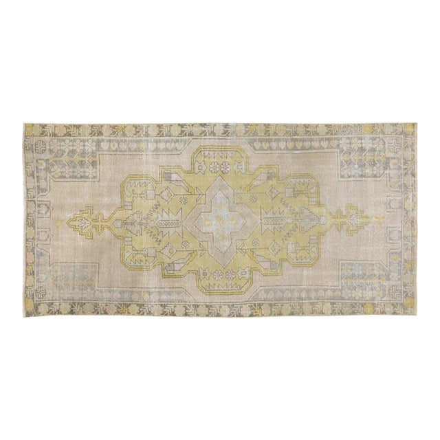 Vintage Turkish Anatolian Hand Knotted Wool Rug, 4'x8'5'' For Sale