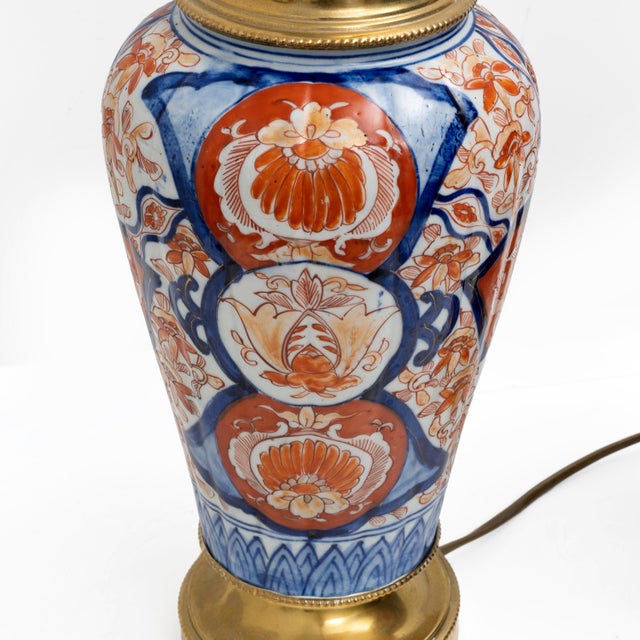 Metal Meiji Imari Porcelain Vases with Gilt Bronze Mounts, Japan, 1800, Set of 2 For Sale - Image 7 of 8