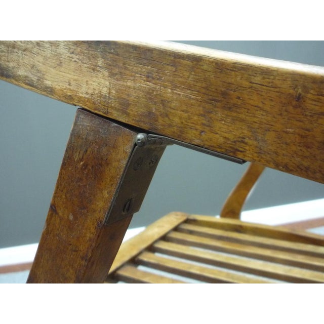 Biedermeier Folding Walnut Armchair, 1880s For Sale - Image 13 of 17