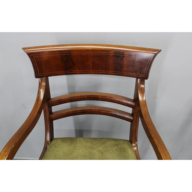 French Art Deco Walnut Dining Armchairs, France, 1930s, Set of 12 For Sale - Image 15 of 18