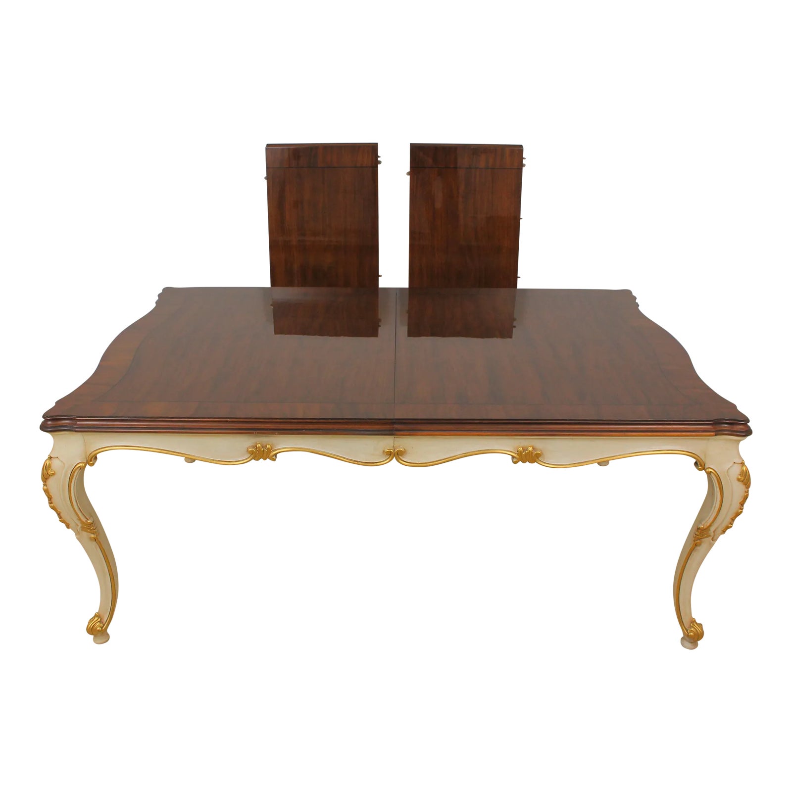 Karges French Style Walnut Top Dining Room Table Chairish