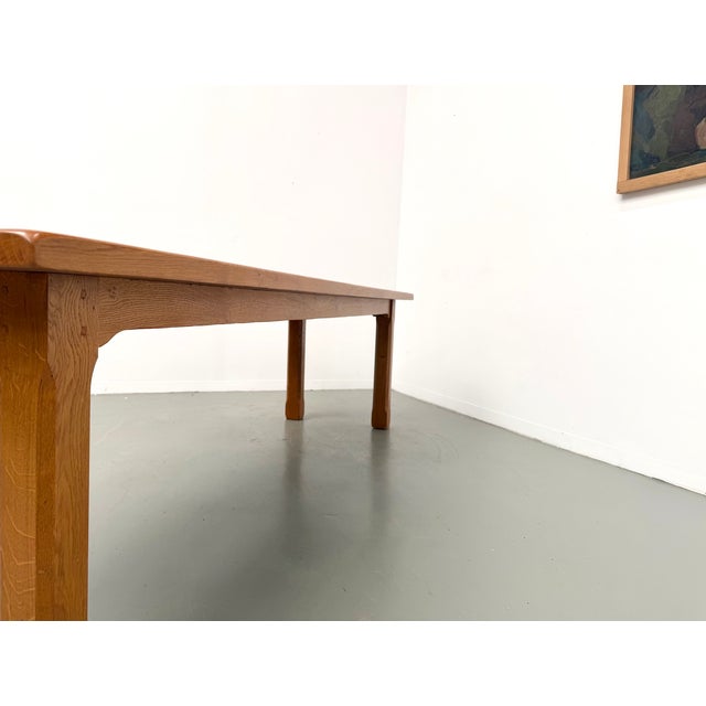 Large Brutalist Dining Table in Oak, 1970s For Sale - Image 14 of 18
