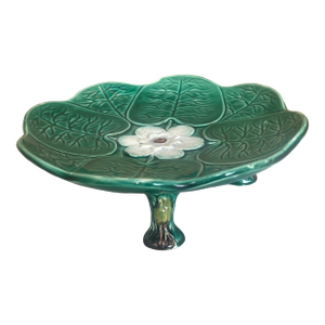 19th Century Lilly Pad Compote on Heron Legs