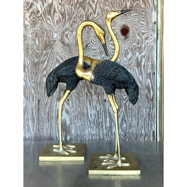 Vintage Boho Brass and Pewter - A Pair For Sale - Image 9 of 12