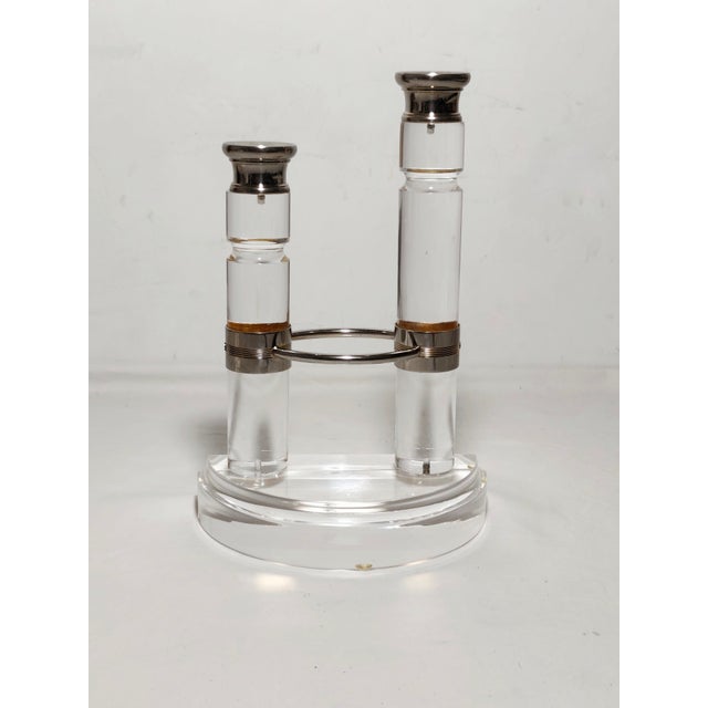 Vintage Spanish Acrylic and Metal Chandelier, 1970s For Sale - Image 9 of 9