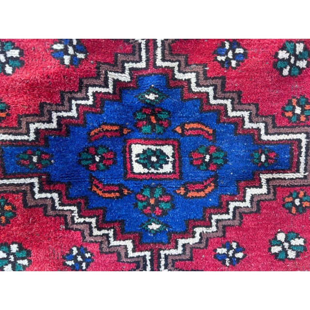 Textile Vintage Handwoven Wool Rug, 1970s For Sale - Image 7 of 11