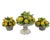 Ceramic Vintage Petite Italian Majolica Lemon Topiary Set of Three For Sale - Image 7 of 8