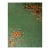 1930s Green Open Floral Antique Chinese Art Deco Carpet 8' 7" X 11' 4" Knotted Pile Wool Rug For Sale