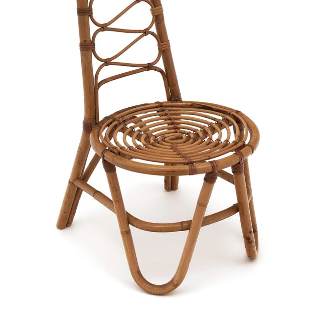 1940s Vintage Bamboo Side Chair For Sale - Image 5 of 10