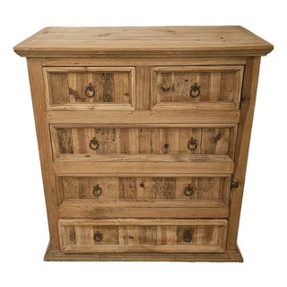 Late 19th Century Rustic Knotty Pine Chest of Drawers For Sale