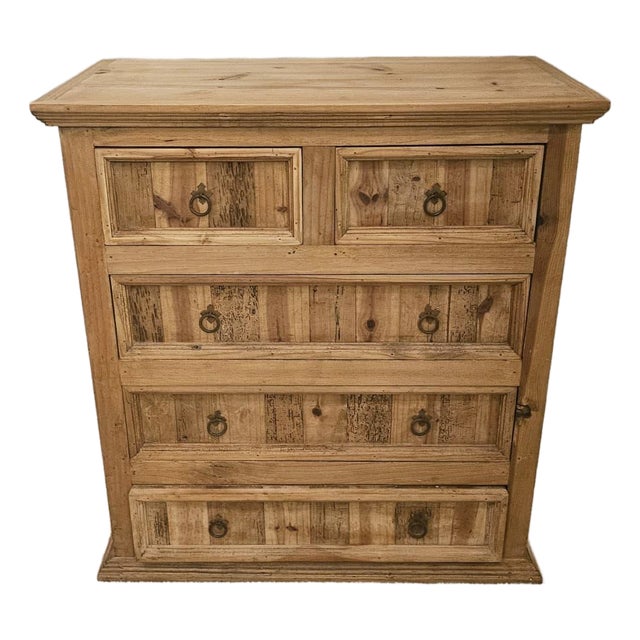 Late 19th Century Rustic Knotty Pine Chest of Drawers For Sale