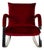 Red Highland Fabric Armchair with Stool from Bretz For Sale
