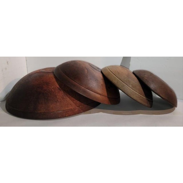 Folk Art Collection of Four 19Thc Butter Bowls For Sale - Image 3 of 8