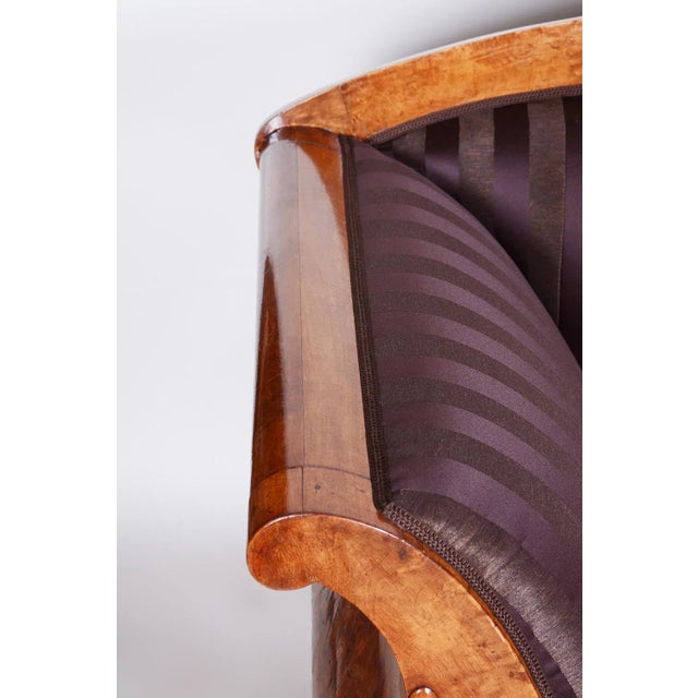 Wood Biedermeier Castle Sofa in Birch, 1820s For Sale - Image 7 of 10