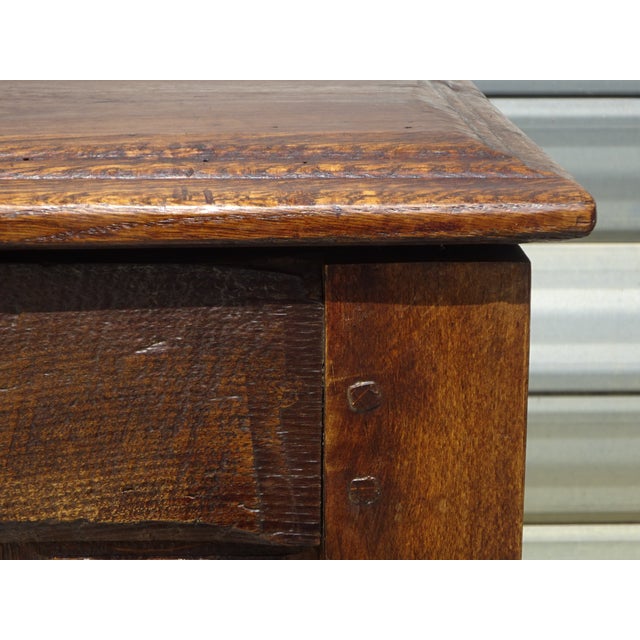 Antique Louis XIII Style Oak Storage Bench For Sale - Image 6 of 18