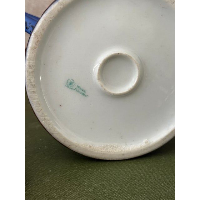 Vintage Hand Painted Dragonware Sugar Bowl and Creamer Set Japan Blue Dragon Tea Set Asian Motif Mid Century For Sale - Image 11 of 12