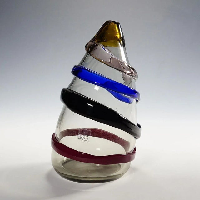 Vintage Sasso Murano Glass Vase by Luciano Gaspari for Salviati & Co, 1960s For Sale - Image 3 of 10