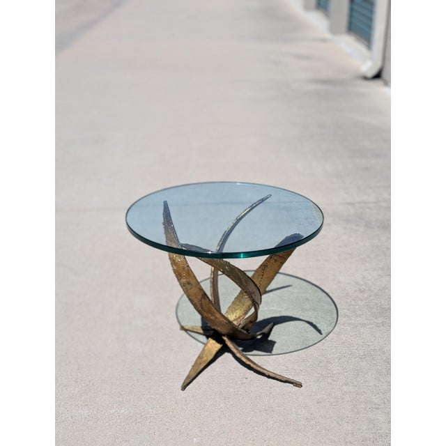Mid Century Torch Cut Sculptural Brutalist Side Table by Silas Seandel, C1970 For Sale In Los Angeles - Image 6 of 10