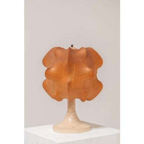 Mid-Century Modern Cocoon Table Lamp with Resin Shade, Italy, 1970s For Sale - Image 3 of 8