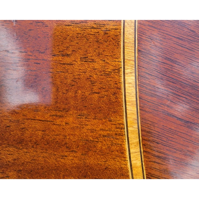 Councill Furniture Round Banded Mahogany Conference Table For Sale - Image 10 of 14
