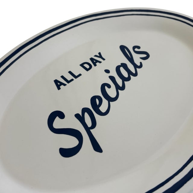 -Lovely oval ceramic Kate Spade x Lenox "All Day Specials" decorative plate. -Perfect to hang in a kitchen! -Excellent...