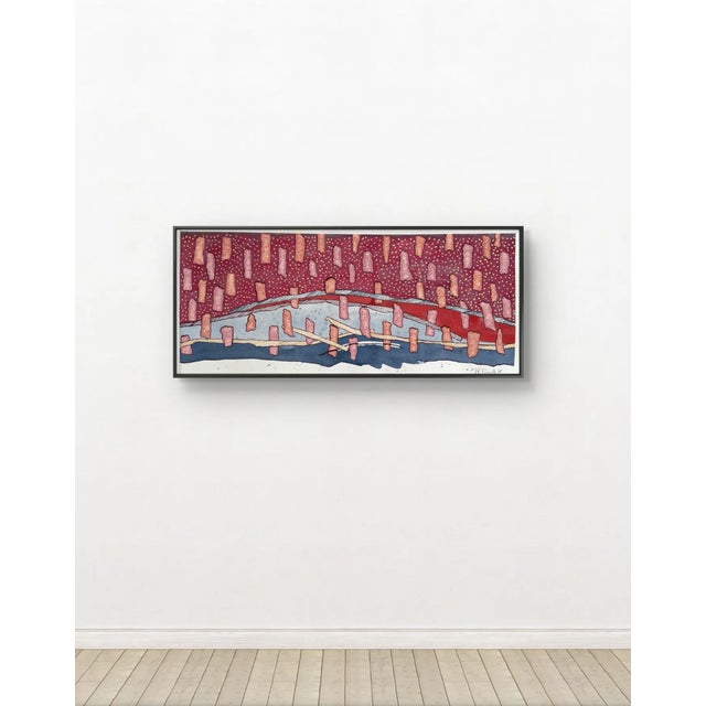 Abstract Barbara Beck Abstract Watercolor Painting on Paper 2008 - Signed/Dated For Sale - Image 3 of 3