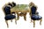 1980 Italian Artisan Baroque Gold Beech Dining Set-7 Pc For Sale