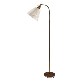Mid-Century Swedish Floor Lamp in Brass attributed to Nordiska Kompaniet, 1960s For Sale