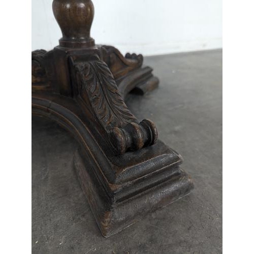 Neo-Gothic Oak Side Table For Sale - Image 4 of 7