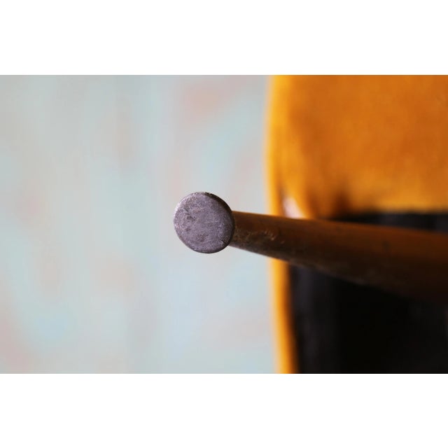 1950s Henry Glass Lounge Chair Brass Legs Gold Mohair Mid Century Modern For Sale - Image 10 of 13