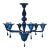 Murano Style Glass Chandelier in Blue Lattimo Color by Simoeng For Sale - Image 9 of 9