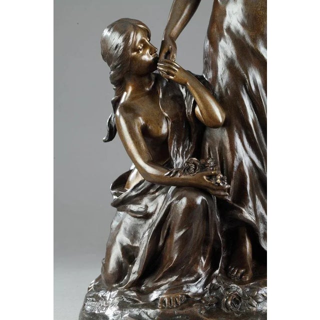 Sylvain Kinsburger, Young Women with Flowers, Sculpture For Sale - Image 4 of 17