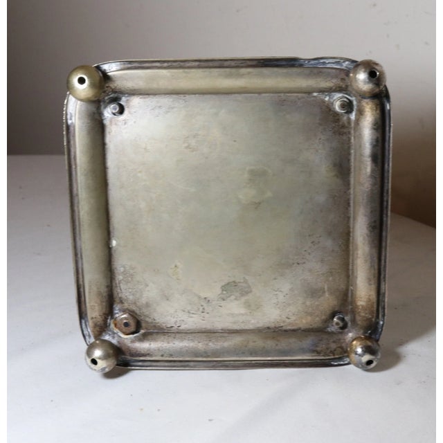 Antique 1800's Ornate Cut Crystal Nickel Plate Epns Cruet Condiment Set Caddy For Sale - Image 9 of 12