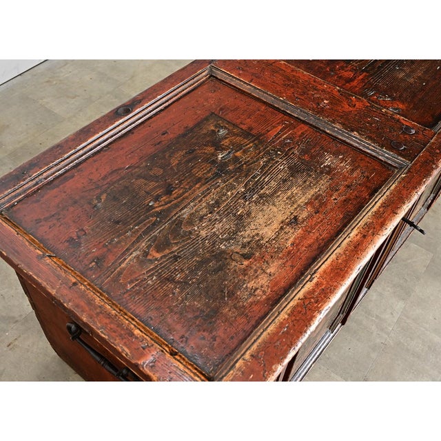 Late 18th Century Swedish 18th Century Painted Chest-Trunk For Sale - Image 5 of 17