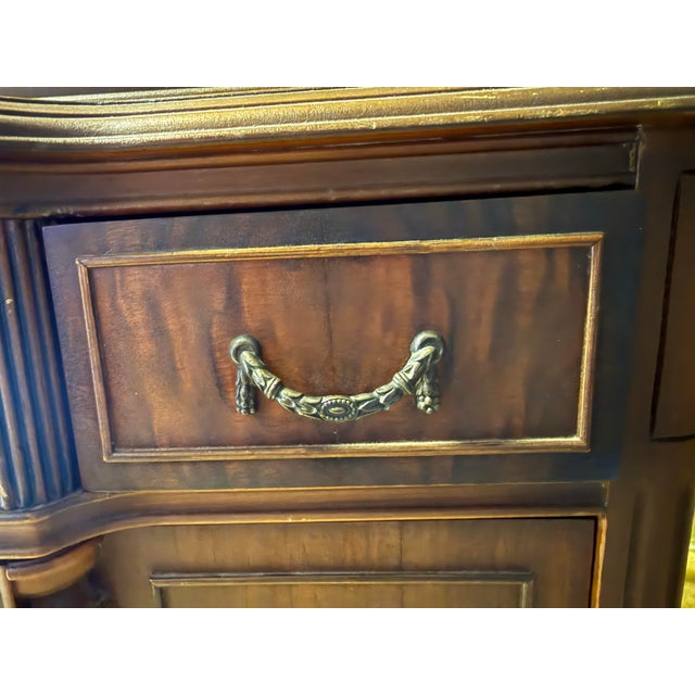Berkey & Gay 1930s Berkey and Gay Style Art Deco Mahogany Burlwood Highboy Dresser For Sale - Image 4 of 13