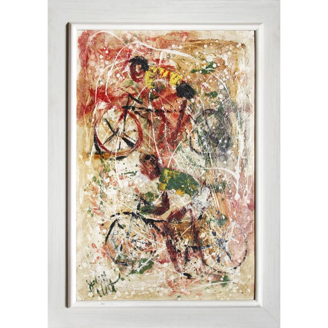 John Uht, Bicyclists, Painting For Sale - Image 4 of 4