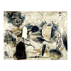 1980s Chihung Yang, Large Abstract Expressionist Taiwanese Painting Chihung Yang Chinese Art