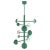Contemporary Ares Freedom Green Metal Chandelier by Alabastro Italiano For Sale - Image 3 of 3