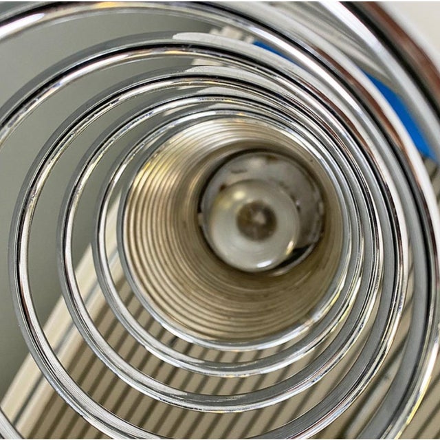 Gray Italian Modern Metal Elastic Molla Ceiling Lamp by Angelo Mangiarotti for Candle, 1974 For Sale - Image 8 of 14