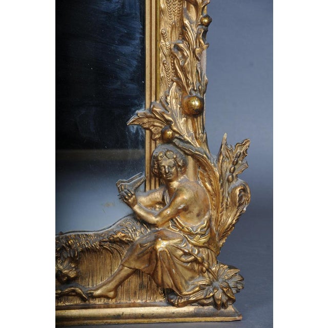 Antique Historicism Gilded Mirror, 1870s For Sale - Image 11 of 18