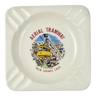 Vintage Aerial Tramway Palm Springs, California Ceramic Ashtray Catchall Dish For Sale
