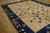 1900 - 1909 1900s Beige Background Color With Floral Design Antique Chinese Peking Rug For Sale - Image 5 of 9