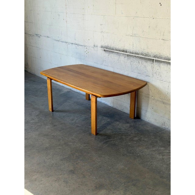 Mid-Century Modern Oak Coffee Table Mid-Centuryl Modern Mid-Century Modern 1970s For Sale - Image 3 of 11